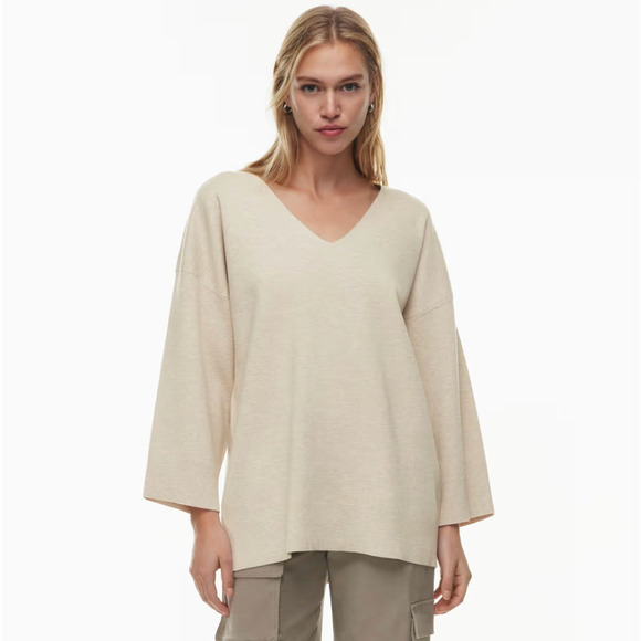 Aritzia Wilfred Free Souvenir Sweater‎ Heatherd Bone Size 1X - Picture 1 of 7